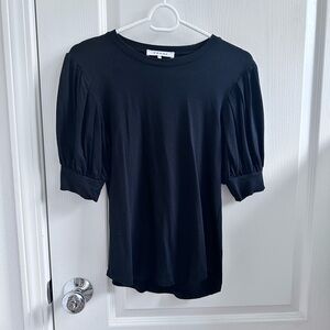 FRAME bell style ruched short Sleeve women Top